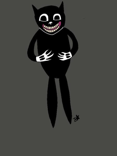 Мультяшный кот страшный