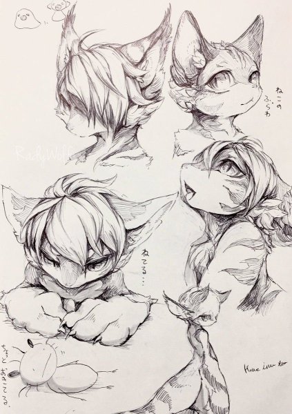 Стиль рисования фурри карандашом