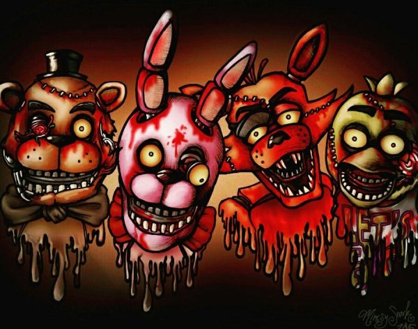 Кошмар Фредди ФНАФ 4 арт