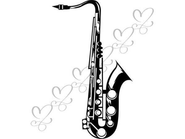 Саксофон тенор рисунок