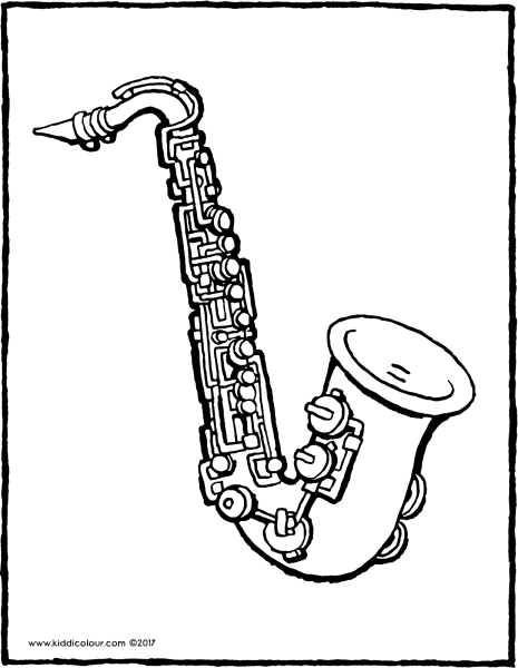 Саксофон трафарет