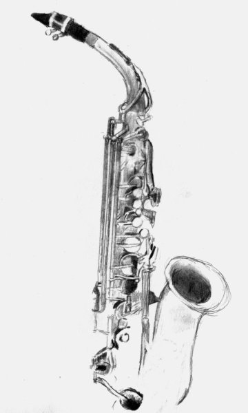 Саксофон раскраска