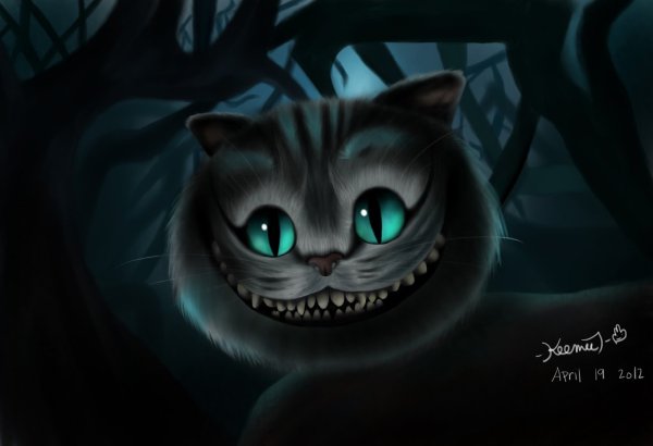 Граттаж Чеширский кот