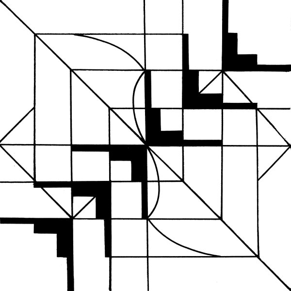 Симметричная композиция из геометрических фигур