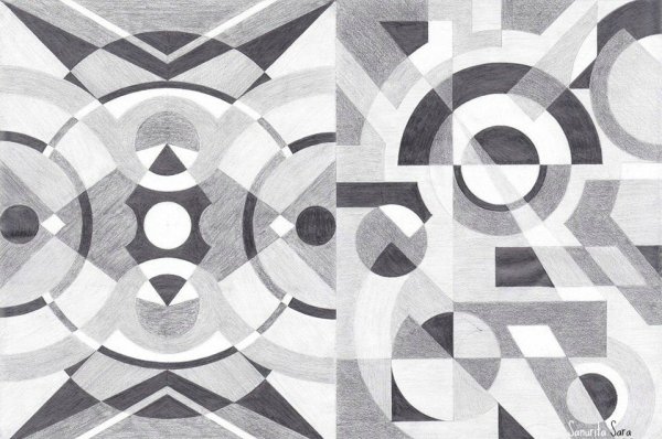 Формальная композиция из геометрических фигур