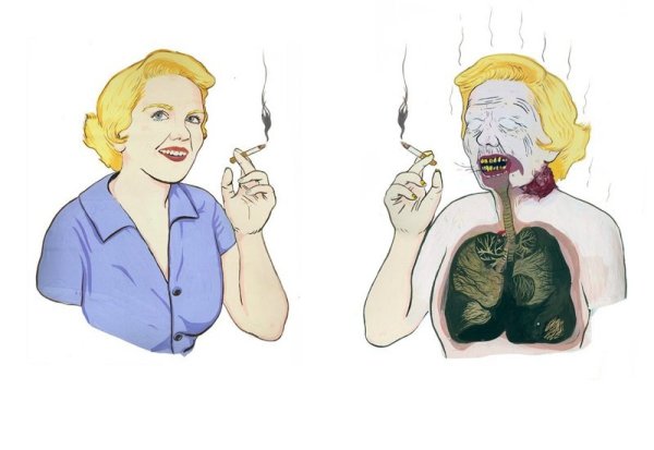Иллюстрации против курения