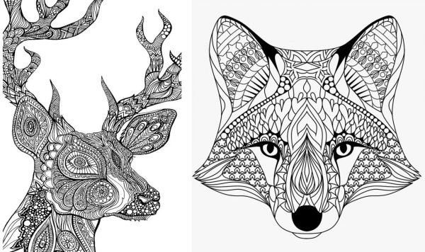 Раскраски антистресс несложные