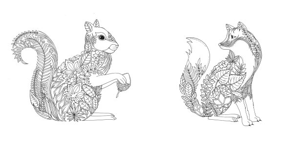 Раскраска Джоанна Басфорд животные