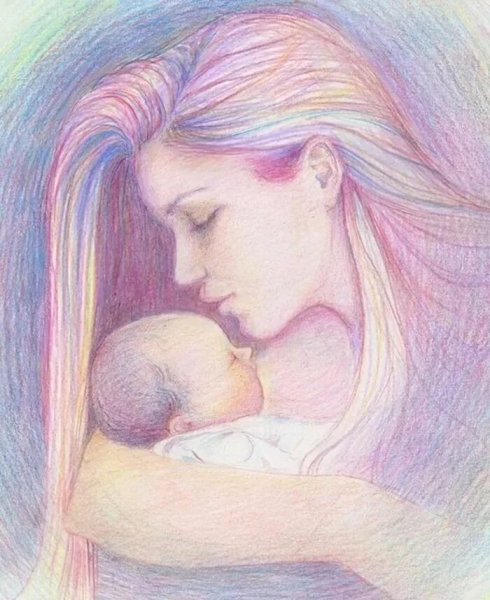 Рисунок на день матери карандашом