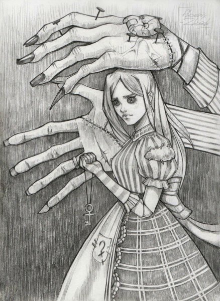 Алиса в стране кошмаров рисунки