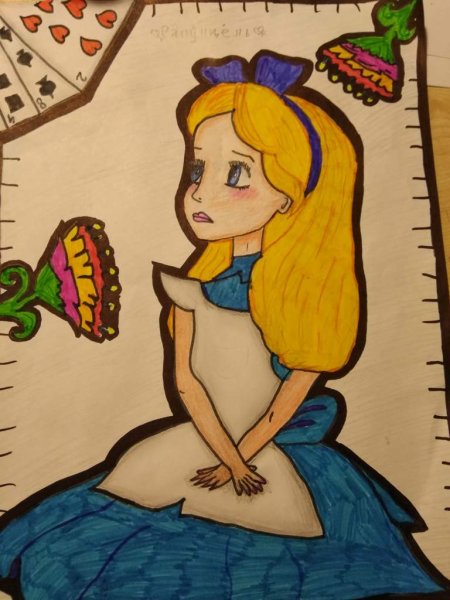 Как нарисовать Алису в стране чудес