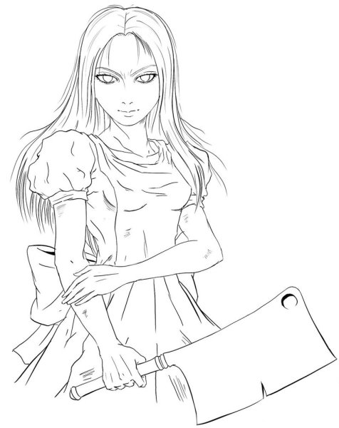 Раскраски Алиса в стране кошмаров