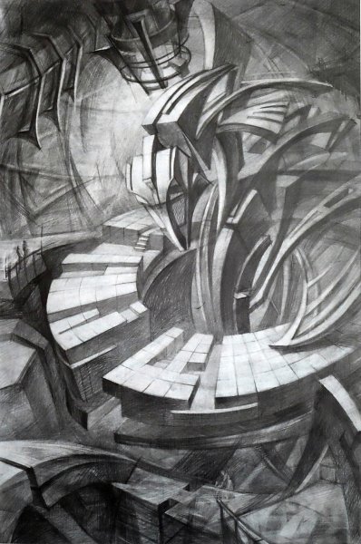 Сложная композиция из геометрических фигур