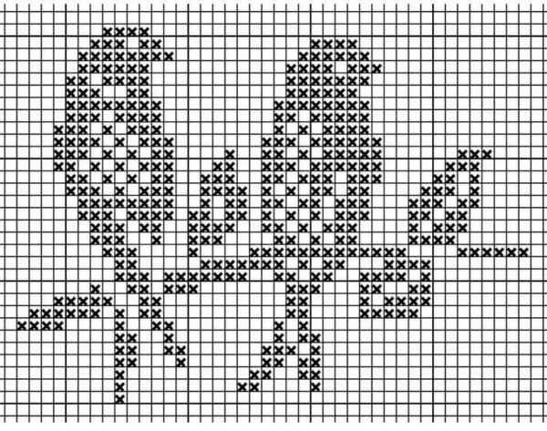 Схемы для вышивания крестиком черно-белые