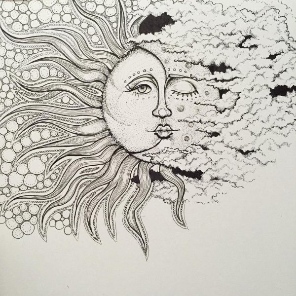 Солнце и Луна Графика