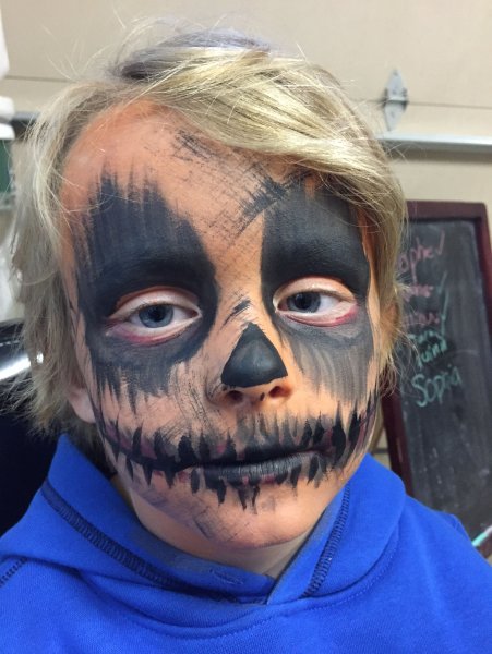 Страшный аквагрим для детей