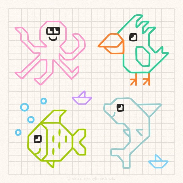 Раскраски по клеткам