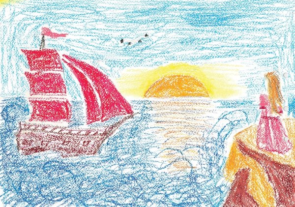 Иллюстрация Алые паруса 6 класс Ассоль