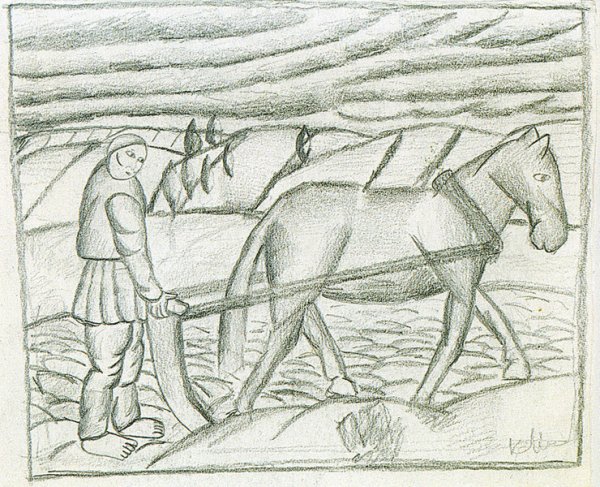 Картина Пахарь Малевич