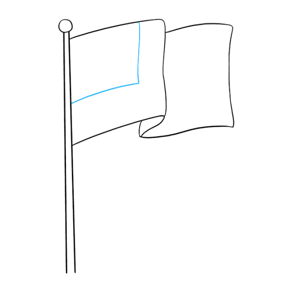 Рисование российский флаг