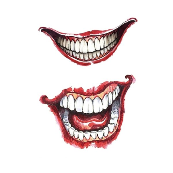 Зубы на черном фоне