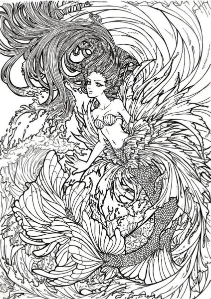 Русалка с большой грудью