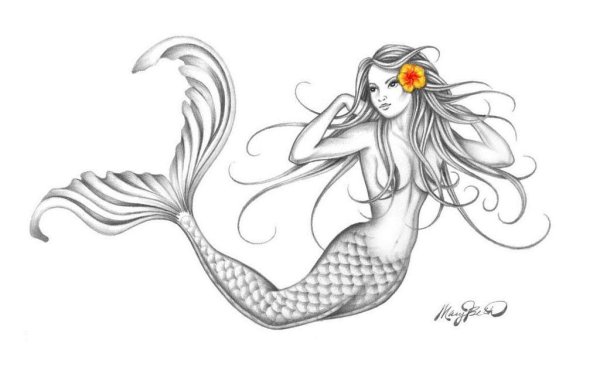 Раскраска антистресс Русалка