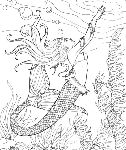 Разрисовки для девочек русалки