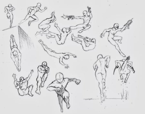 Летающие позы для рисования