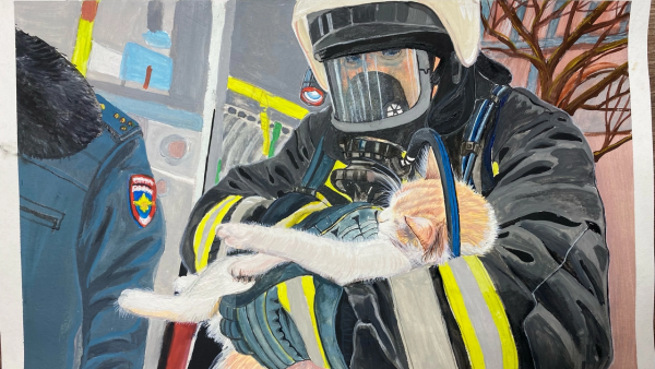 Рисунок на пожарную тему