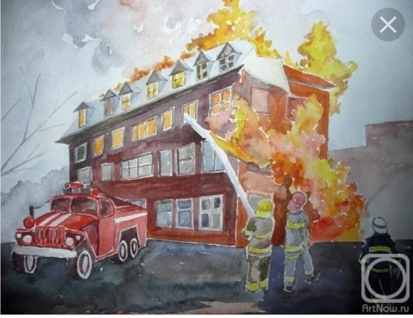 Рисование на тему спасатели МЧС