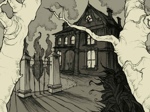 Эдгар Аллан по падение дома Ашеров иллюстрации