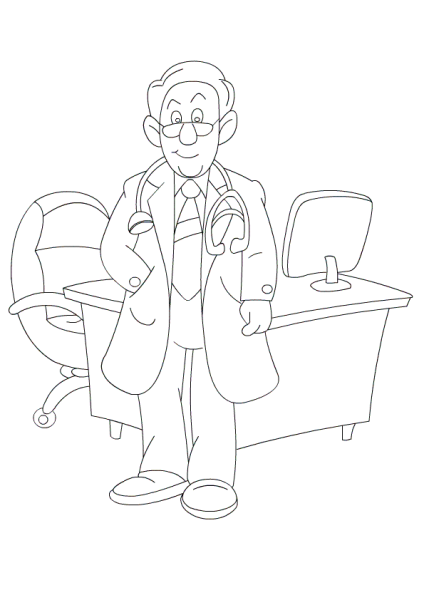 Рисунок врача несложный
