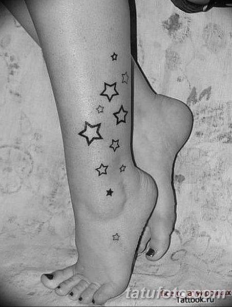 Простые тату на ногу