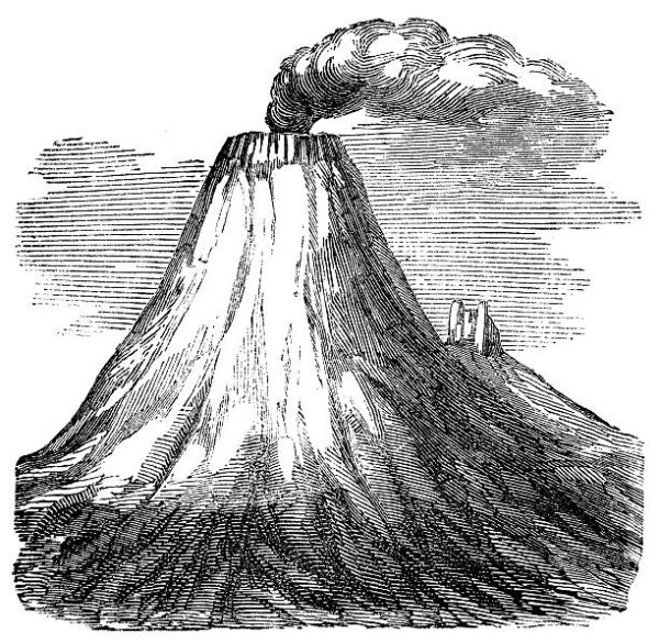 Вулкан Везувий рисунок