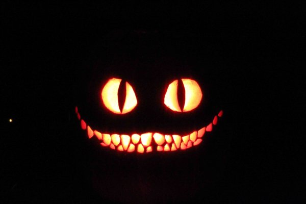 Чеширский кот улыбка в темноте