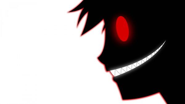 Клыки на черном фоне арт