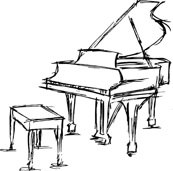 Пианино карандашом