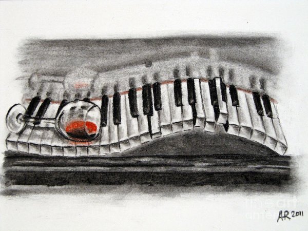 Клавиши фортепиано в живописи