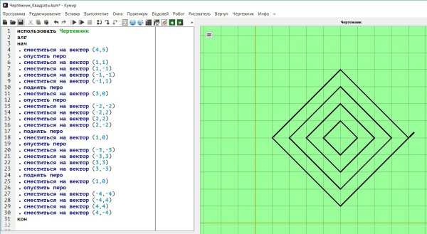 Чертежник кумир рыбка