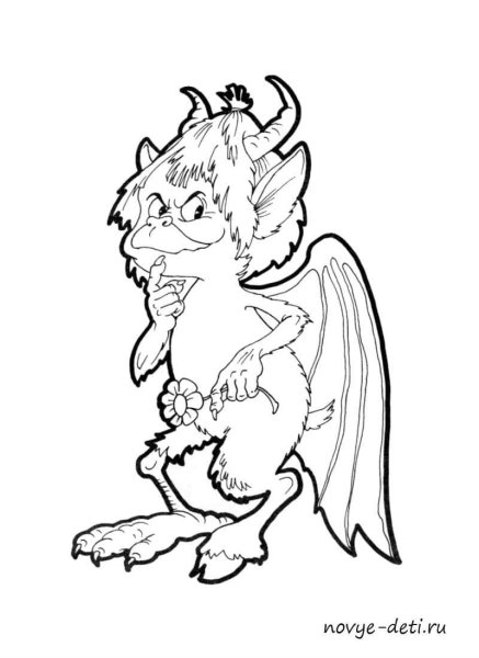 Злой сказочный персонаж раскраска