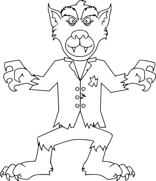 Оборотень раскраска для детей