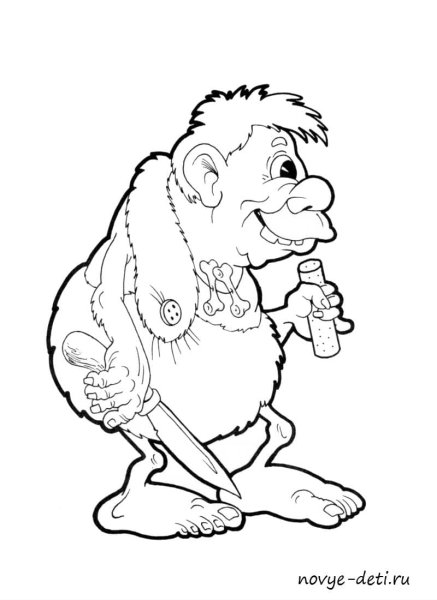 Людоед раскраска для детей