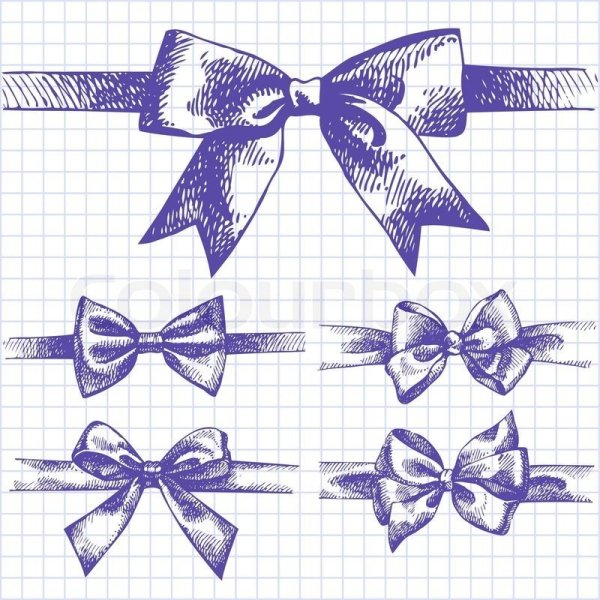 Нарисовать бантик