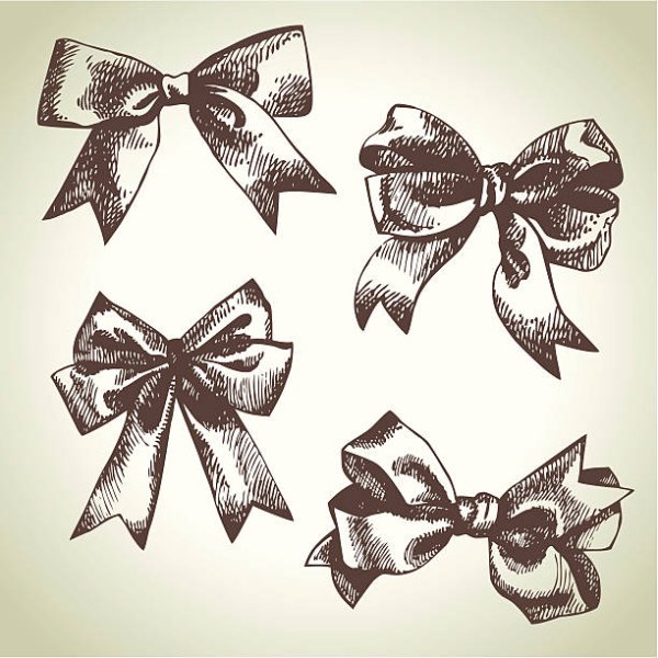 Бант рисунок сложный