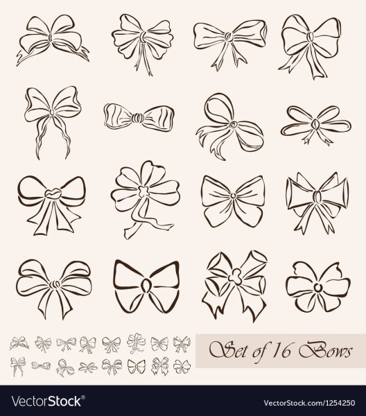 Бантики тату на ногах эскизы