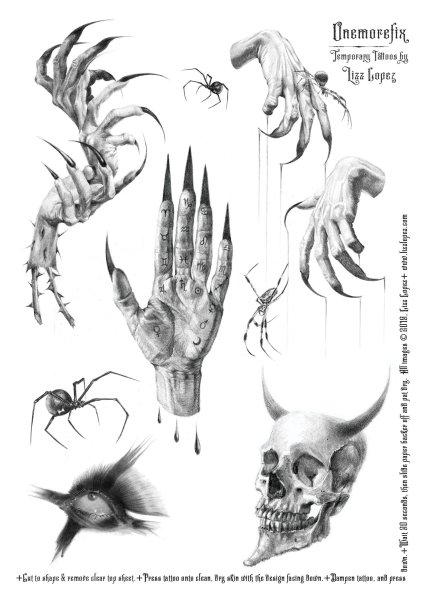 Страшные руки на белом фоне