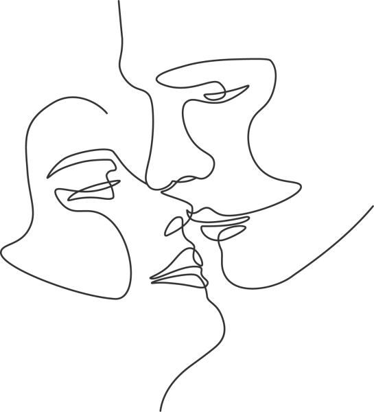 Лицо одной линией