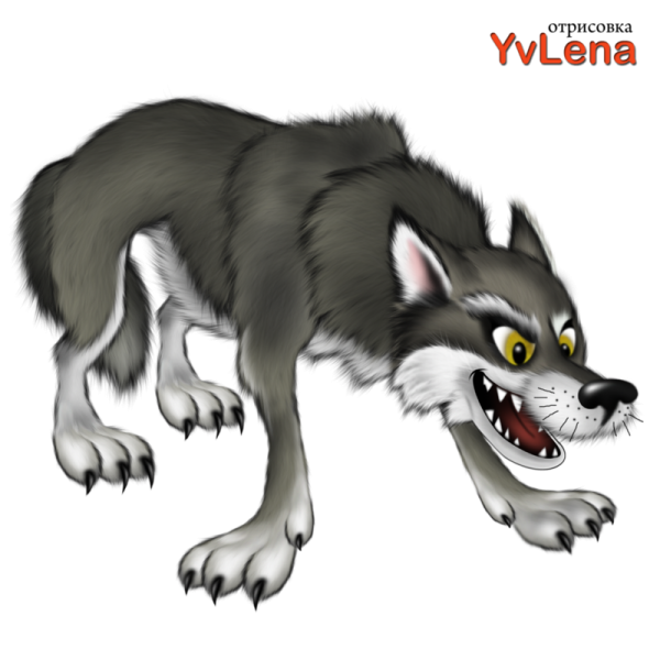 Раскраска волк оборотень