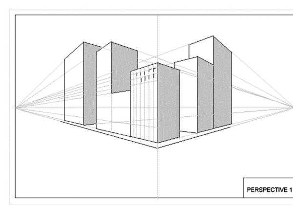 Угловая перспектива( двухточечная линейная перспектива)